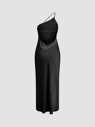 Katharina | Robe en satin élégante sans dos pour mariage et fête