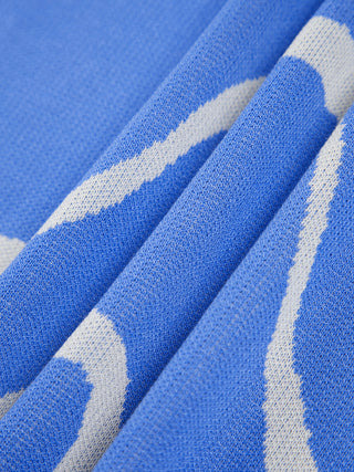 Maisie | Robe midi cintrée en béton avec motif abstrait et délicates bretelles spaghetti