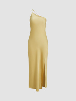 Katharina | Robe en satin élégante sans dos pour mariage et fête