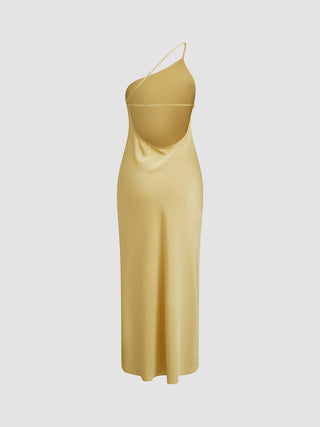Katharina | Robe en satin élégante sans dos pour mariage et fête