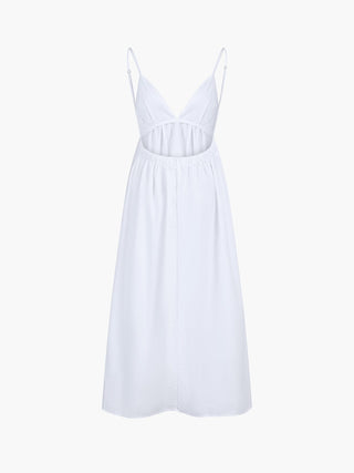 Elena | Robe Maxi Rugloos avec Découpe – Élégance estivale intemporelle