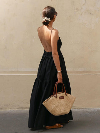 Rosa | Robe maxi aérienne avec bretelles spaghetti – Élégance estivale