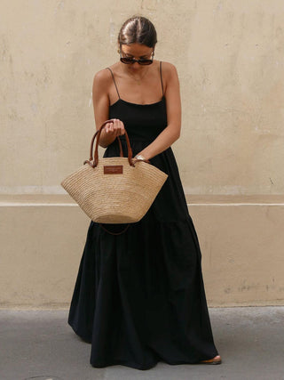 Rosa | Robe maxi aérienne avec bretelles spaghetti – Élégance estivale