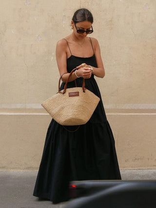 Rosa | Robe maxi aérienne avec bretelles spaghetti – Élégance estivale