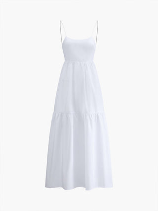 Rosa | Robe maxi aérienne avec bretelles spaghetti – Élégance estivale
