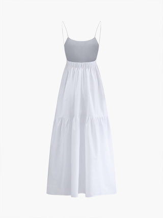 Rosa | Robe maxi aérienne avec bretelles spaghetti – Élégance estivale