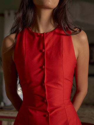 Carolin | Robe en coton sans manches élégante pour les loisirs, les vacances et le travail