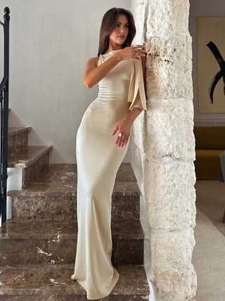 Seraphina | Robe Maxi Bodycon en Satin Élégante – Mode de Soirée Intemporelle