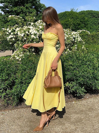 Anneliese | Robe d'été romantique avec bustier & ligne A