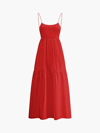 Rosa | Robe maxi aérienne avec bretelles spaghetti – Élégance estivale