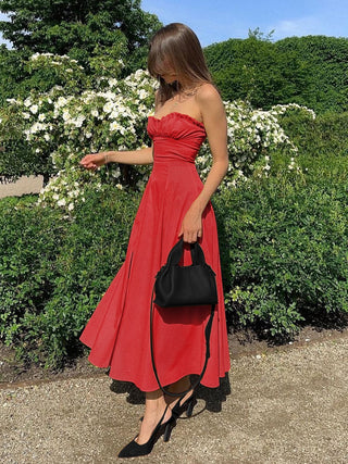 Anneliese | Robe d'été romantique avec bustier & ligne A