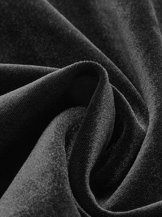 Katrina | Robe courte en velours avec décolleté dos plongeant et grand nœud