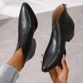 Bottines chic pour femme à bout pointu et talon bas