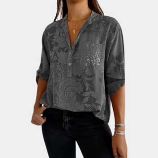 Esme™ Blouse V-Cou à Manches Femmes