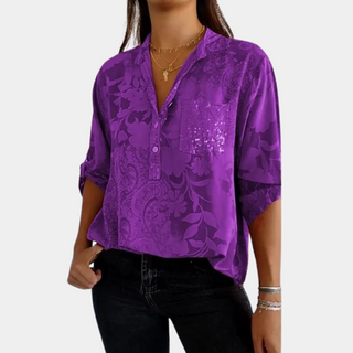 Esme™ Blouse V-Cou à Manches Femmes