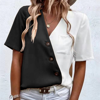 Caroline™ Blouse Femme Colorblock