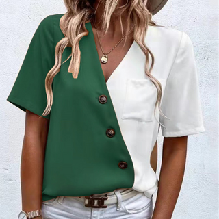 Caroline™ Blouse Femme Colorblock