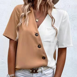 Caroline™ Blouse Femme Colorblock
