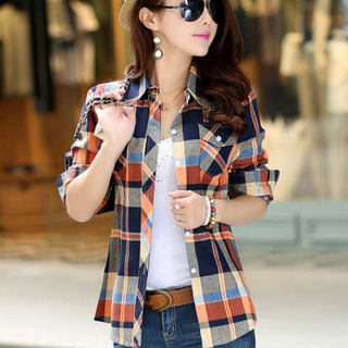 Blouse à carreaux Julia™ pour femmes