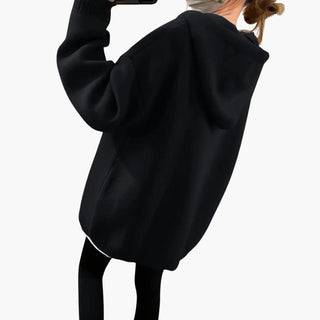 Sweat à Capuche Femme Oversize Imprimé Smiley