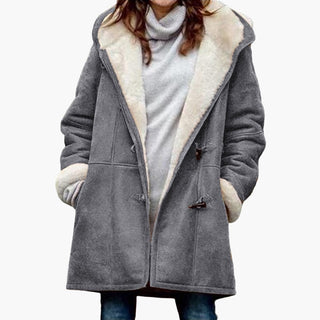 Manteau doublé femme en fausse fourrure avec capuche