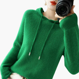 Pull à Capuche Femme Maille Fine Style Élégant