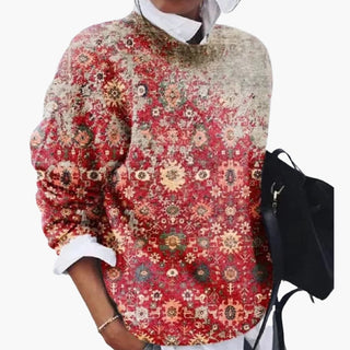 Sweat Femme Imprimé Géométrique Style Artisanal