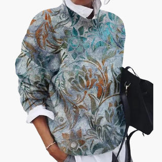 Sweat Femme Imprimé Géométrique Style Artisanal