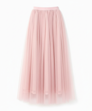 Jupe Midi Tulle | Taille Élastique | Coupe Évasée