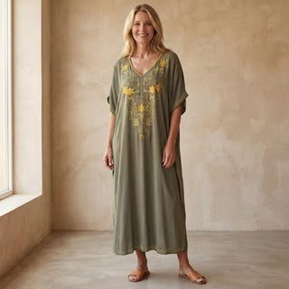 MARADIA – Robe Kaftan Fleurie