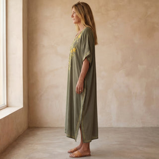 MARADIA – Robe Kaftan Fleurie