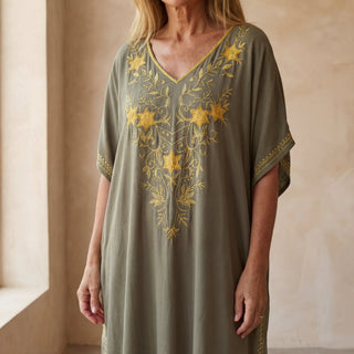 MARADIA – Robe Kaftan Fleurie