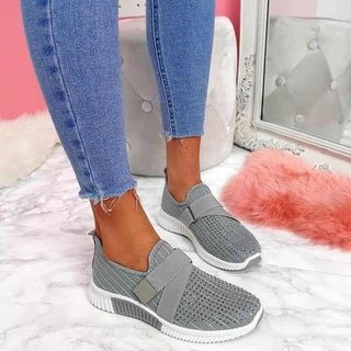 Baskets slip-on respirantes avec sangle pour femme