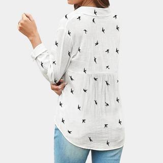 Blouse Femme Louise™ avec motif d'hirondelles