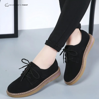 Chaussures orthopédiques Tracey™ noires à lacets, semelle marron