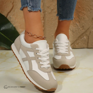 Chaussures orthopédiques femme Terrell™ gris clair à lacets, semelle crantée