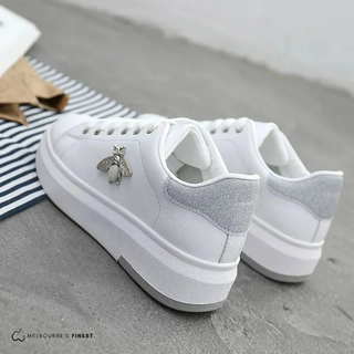 Baskets de confort orthopédique Ida™ à empiècements gris et abeille