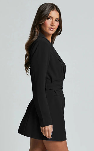 Dunja | Robe blazer avec ceinture pour femmes