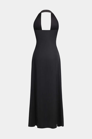 Amelia | Robe Longue Élégante Noire – Élégance Intemporelle pour le Soir
