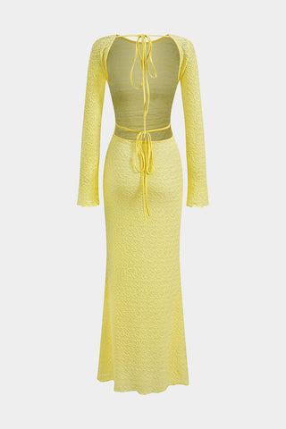 Adelheid | Robe maxi à lacets glamour – Élégance &amp; sensualité réunies