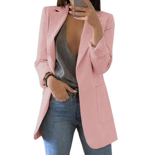 Blazer femme à coupe longue et style moderne