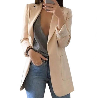 Blazer femme à coupe longue et style moderne