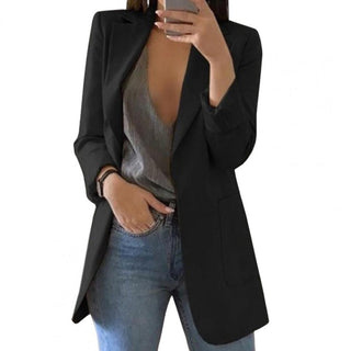 Blazer femme à coupe longue et style moderne