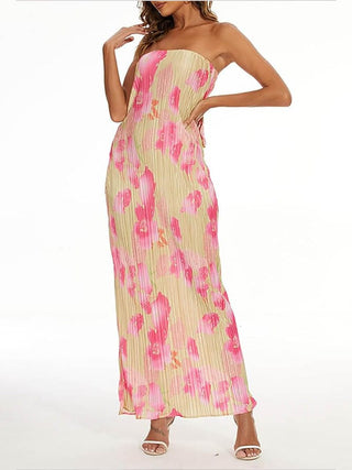 Theresia | Robe Maxikleid à Imprimé Floral - Élégante & Féminine