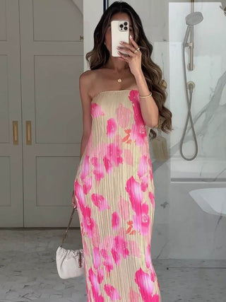Theresia | Robe Maxikleid à Imprimé Floral - Élégante & Féminine