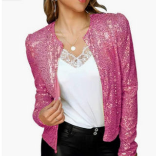 Veste à paillettes pour femme au style élégant