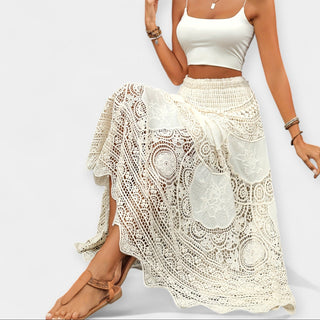 Jupe midi en dentelle