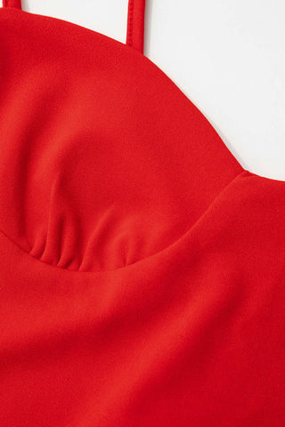 Scarlett | Robe à bretelles spaghetti moulante – Élégance classique avec une touche féminine