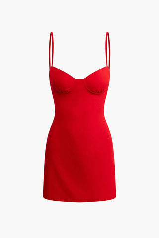 Scarlett | Robe à bretelles spaghetti moulante – Élégance classique avec une touche féminine