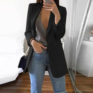 Blazer long pour femme à coupe moderne